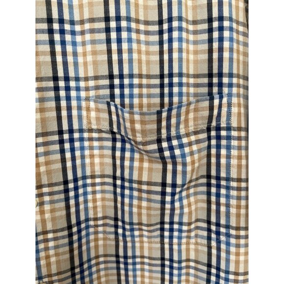 Cotton Traders Mens Medium Short Sleeve Button Up Causal Shirt Striped - Picture 2 of 6